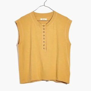 Madewell Garment Dyed Henley Muscle Tee NWT